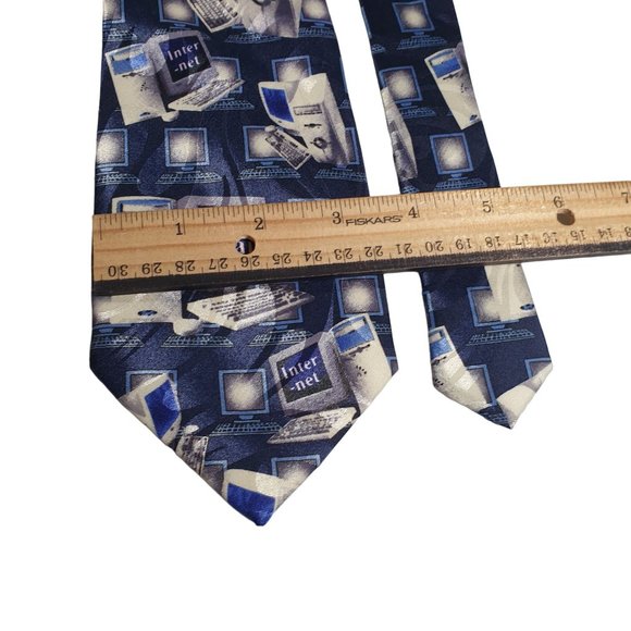 Fratello Mens Novelty Necktie Computer Geek IT Nerd Email Internet Office Gift - Picture 3 of 5